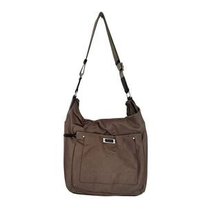 Tumi Nylon Voyageur Venice Hobo Tote Travel Bag Tan
